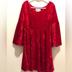 Bonnie Jean Red Velvet Girls Dress Size 10 GUC